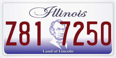 IL license plate Z817250