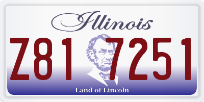 IL license plate Z817251