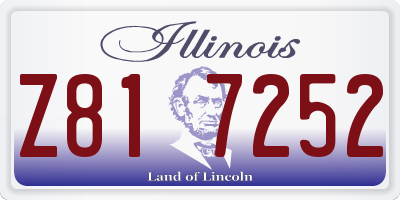 IL license plate Z817252