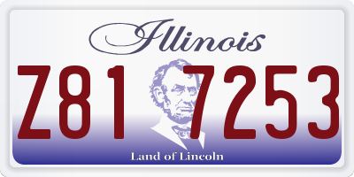 IL license plate Z817253