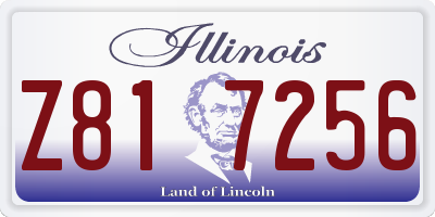 IL license plate Z817256