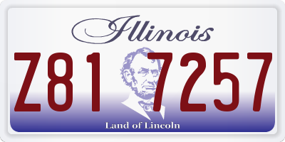 IL license plate Z817257