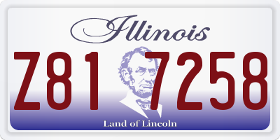 IL license plate Z817258