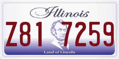 IL license plate Z817259