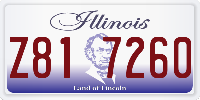 IL license plate Z817260
