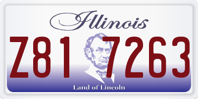 IL license plate Z817263