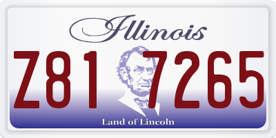 IL license plate Z817265