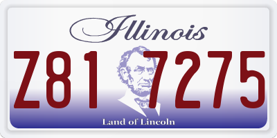IL license plate Z817275