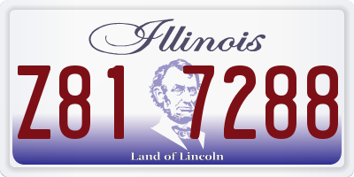 IL license plate Z817288