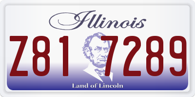 IL license plate Z817289
