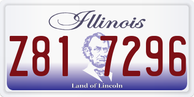 IL license plate Z817296