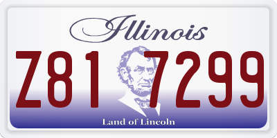 IL license plate Z817299