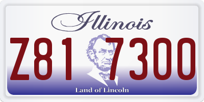 IL license plate Z817300