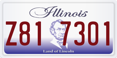 IL license plate Z817301