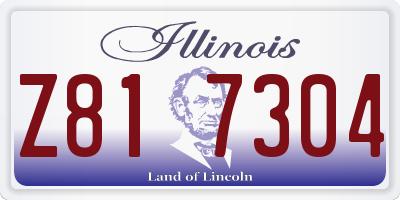 IL license plate Z817304
