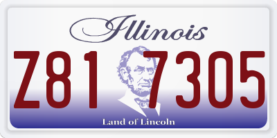 IL license plate Z817305