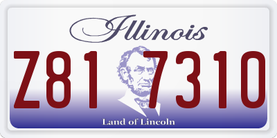 IL license plate Z817310