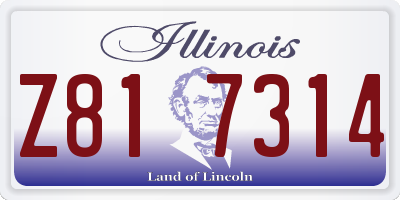 IL license plate Z817314