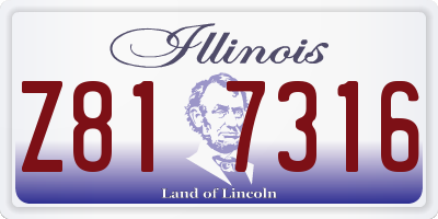 IL license plate Z817316