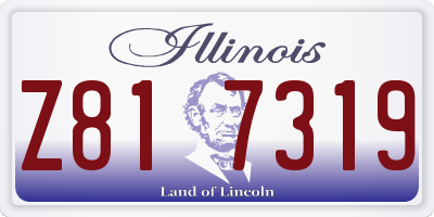 IL license plate Z817319