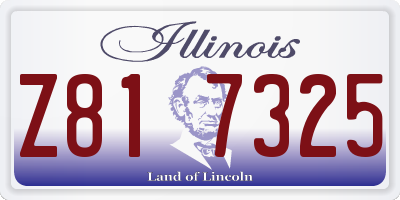 IL license plate Z817325