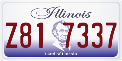 IL license plate Z817337