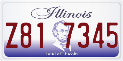 IL license plate Z817345