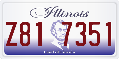 IL license plate Z817351
