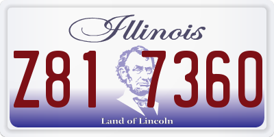IL license plate Z817360