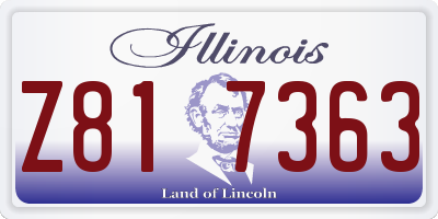 IL license plate Z817363