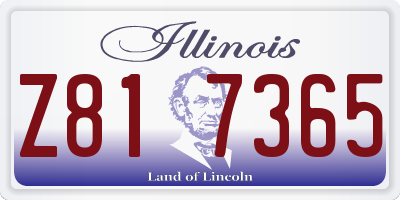 IL license plate Z817365