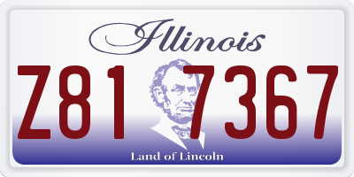 IL license plate Z817367
