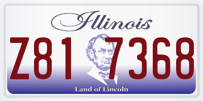 IL license plate Z817368