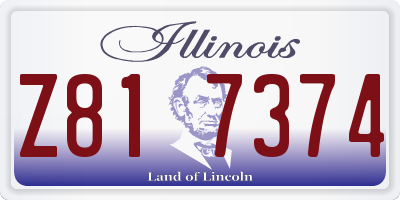 IL license plate Z817374