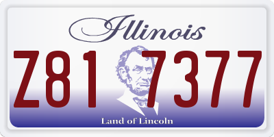 IL license plate Z817377