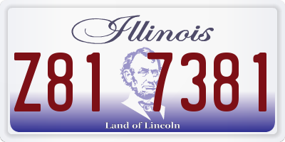 IL license plate Z817381