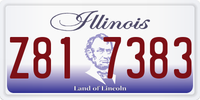 IL license plate Z817383