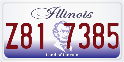 IL license plate Z817385