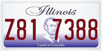 IL license plate Z817388
