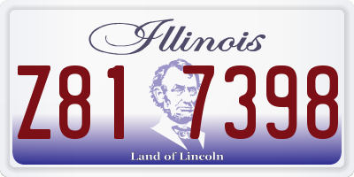 IL license plate Z817398