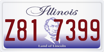 IL license plate Z817399