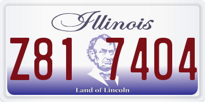 IL license plate Z817404