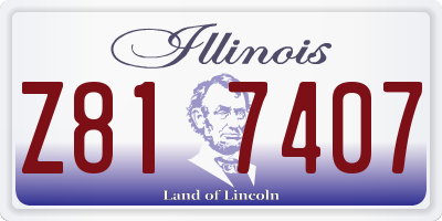 IL license plate Z817407