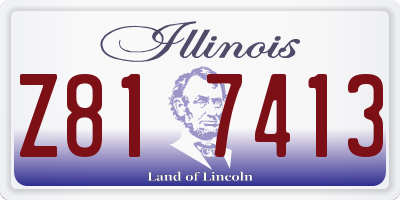 IL license plate Z817413