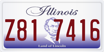 IL license plate Z817416
