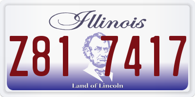 IL license plate Z817417