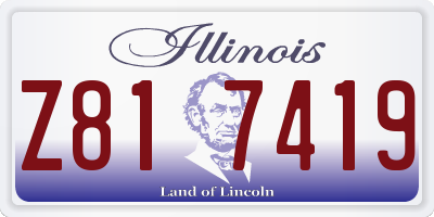 IL license plate Z817419
