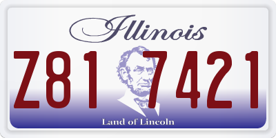 IL license plate Z817421