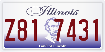 IL license plate Z817431
