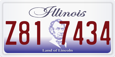 IL license plate Z817434